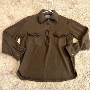Pendleton | Vintage Brown Cropped Quarter Zip Top M